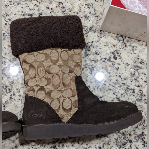Coach Kally Brown Boots Size 8 Width M - Picture 8 of 16